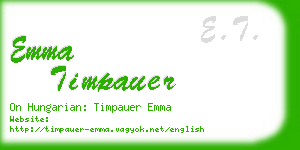 emma timpauer business card